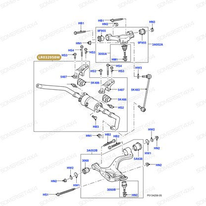 LR032958W LAND ROVER - BAR FRONT STABILIZER - RRS 05-09 From BWI