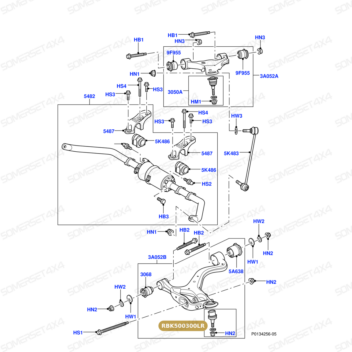 RBK500300LR GENUINE LAND ROVER - JOINT - BALL