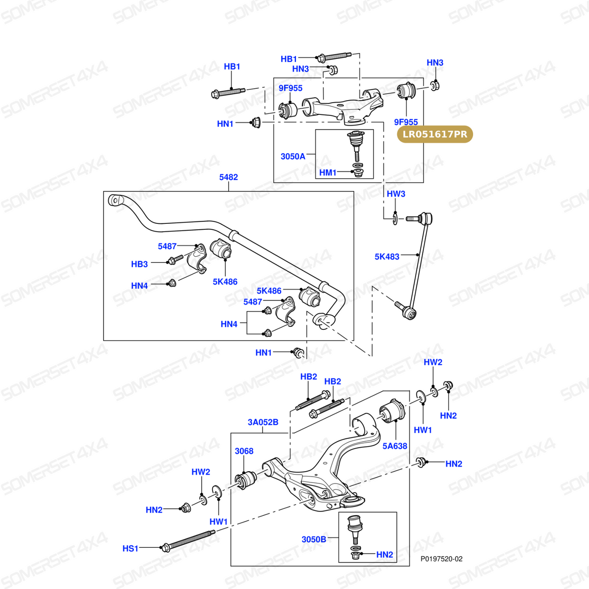 LR051617PR LAND ROVER - ARM - SUSPENSION - FRONT RADIUS ARM - RH From PROEVO+