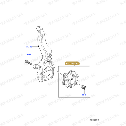 LR014147T LAND ROVER - BEARING ASSEMBLY - WHEEL HUB From TIMKEN