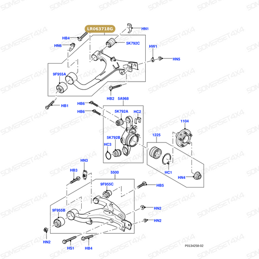 LR063718G LAND ROVER - ARM REAR SUSPENSION From PR2 ALLMAKES OE