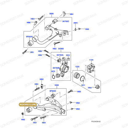 RGX500211PR LAND ROVER - BUSH From PROEVO+