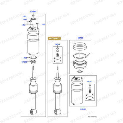 LR016427 LAND ROVER - DAMPER ASSY From BWI