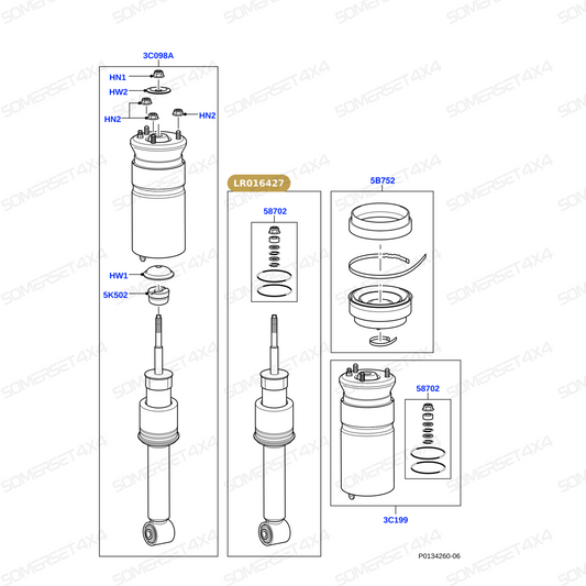 LR016427 LAND ROVER - DAMPER ASSY From BWI