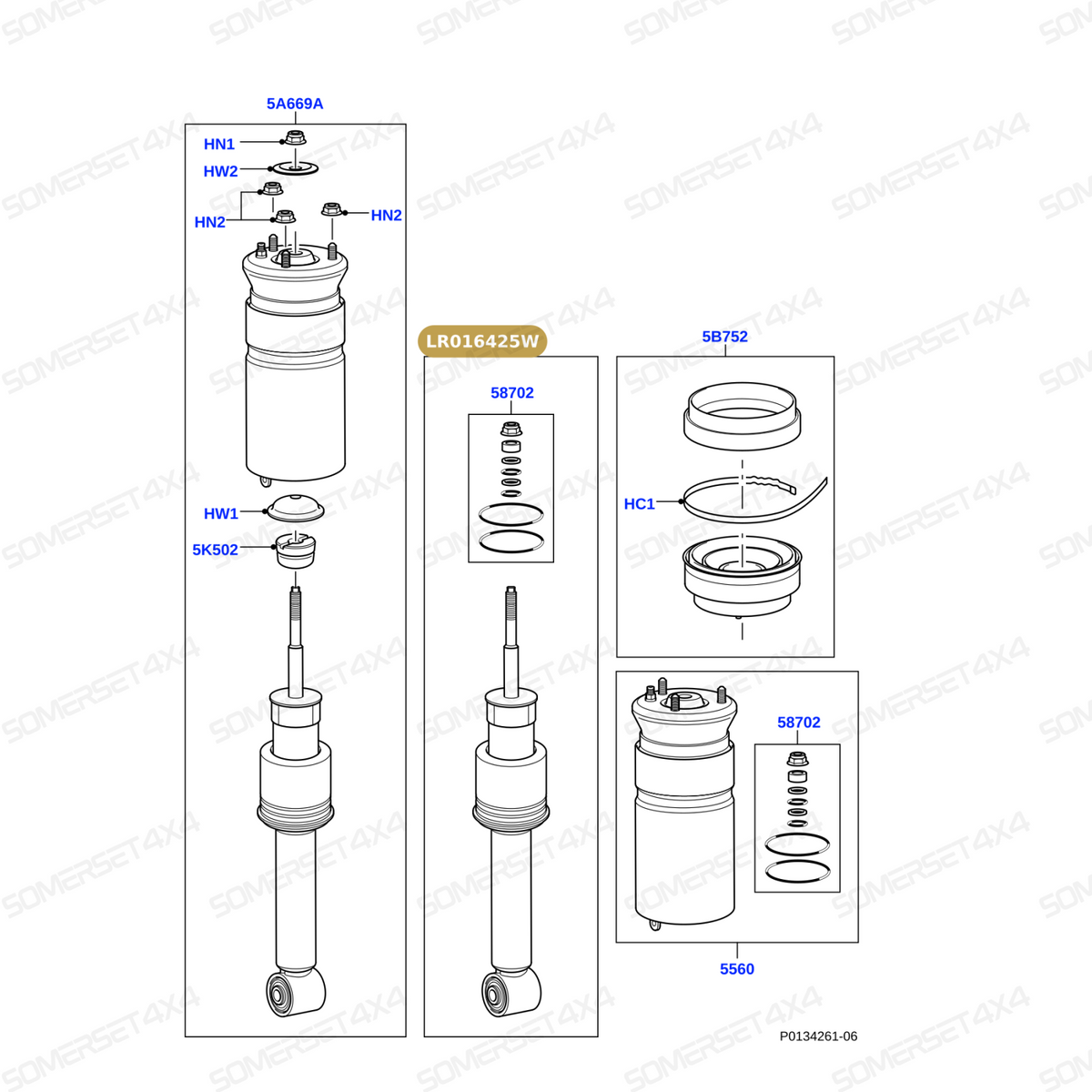 LR016425W LAND ROVER - DAMPER ASSY From BWI