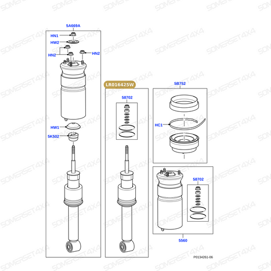 LR016425W LAND ROVER - DAMPER ASSY From BWI