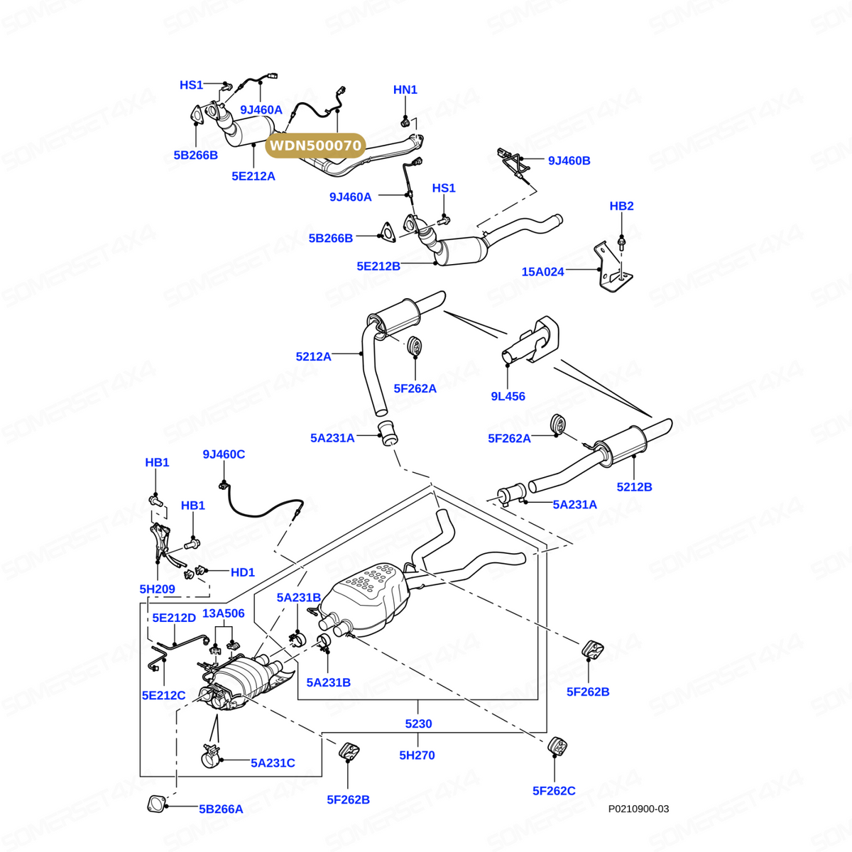 WDN500070 LAND ROVER - EGT SENSOR From AUTOTEC