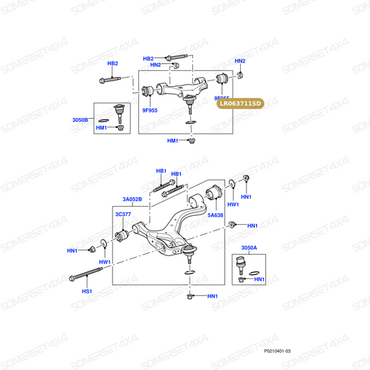 LR063711SD LAND ROVER - ARM  FRONT SUSPENSION From SIDEM