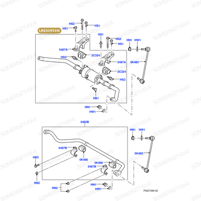 LR032959W LAND ROVER - BAR - ANTI ROLL From BWI
