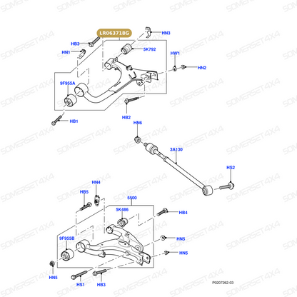 LR063718G LAND ROVER - ARM REAR SUSPENSION From PR2 ALLMAKES OE
