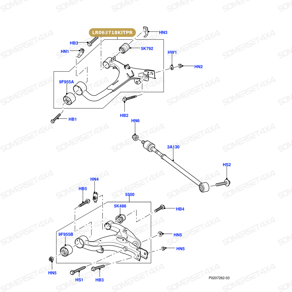 LR063718KITPR LAND ROVER - ARM - SUSPENSION From PROEVO+