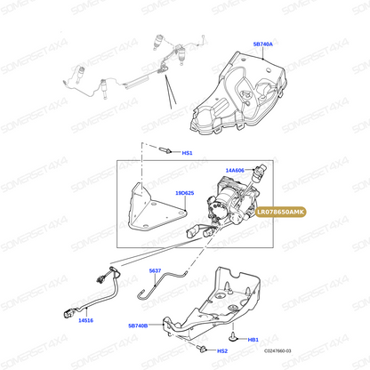 LR078650AMK LAND ROVER - COMPRESSOR - AIR SUS - INCL RELAY & BRACKET - D4 - RR SPORT 10-13