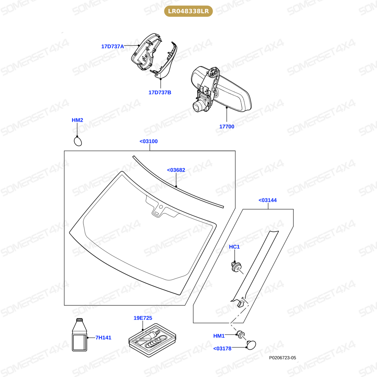 LR048338LR GENUINE LAND ROVER - MOULDING - A PILLAR DRIP RAIL