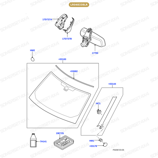 LR048338LR GENUINE LAND ROVER - MOULDING - A PILLAR DRIP RAIL