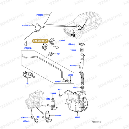 LR049290LR GENUINE LAND ROVER - JET - WINDSHIELD WASHER