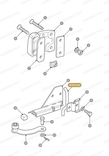 ALR2319 LAND ROVER - TORSION BAR LH From ALLMAKES