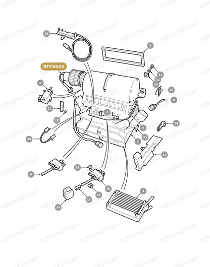 RTC6693 LAND ROVER - MOTOR/FAN ASSY WITHOUT ADAPTOR LEAD From ALLMAKES