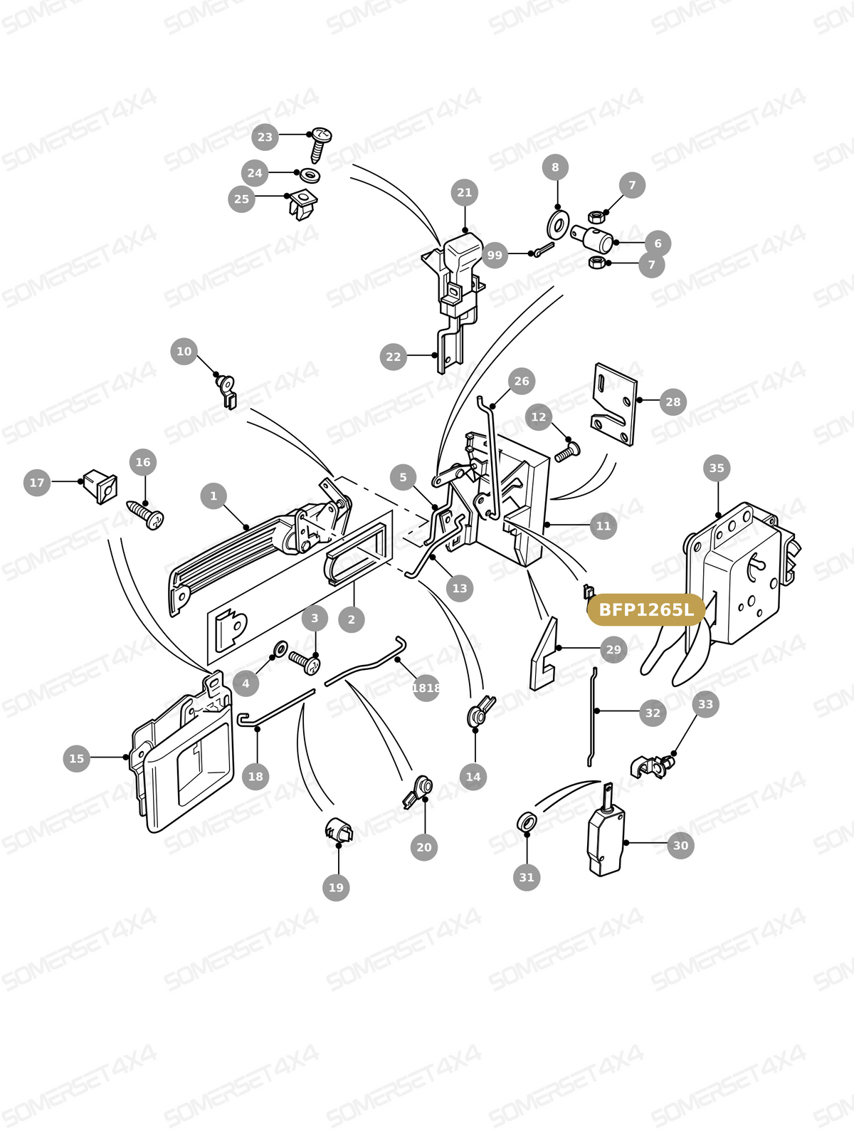 BFP1265L LAND ROVER - CLIP - ANTI RATTLE From PR2 ALLMAKES OE