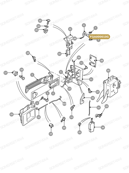 FQA000010G LAND ROVER - ADJUSTER DOOR LATCH From PR2 ALLMAKES OE