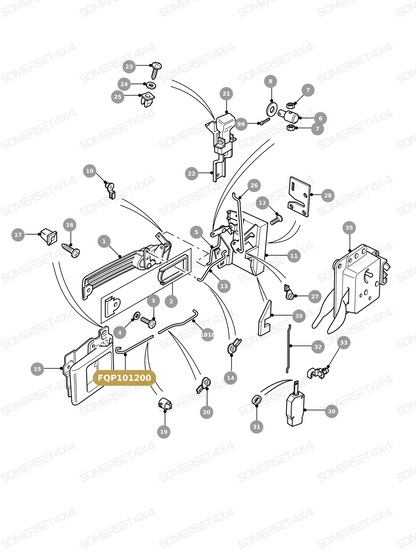 FQP101200 LAND ROVER - LINK-LOCK/LATCH From ALLMAKES