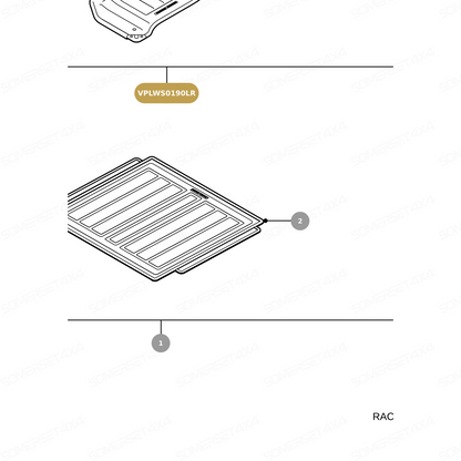 VPLWS0190LR GENUINE LAND ROVER - MATS - FLOOR - RUBBER - SET