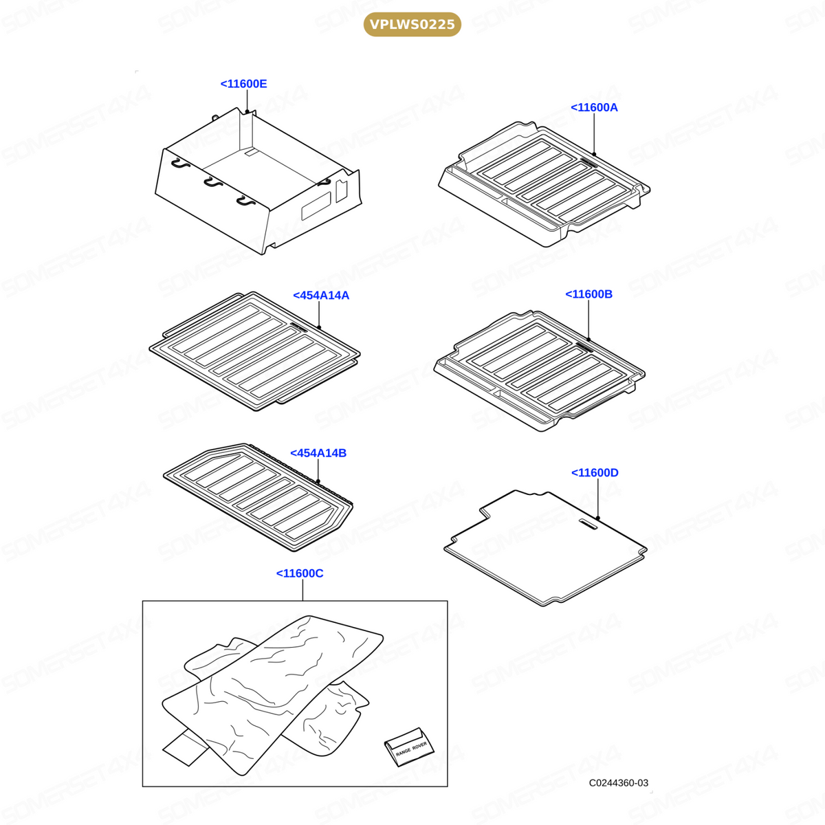 VPLWS0225 LAND ROVER - MAT - LOADSPACE - RRS From ALLMAKES