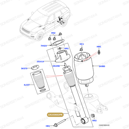 LR103602PR LAND ROVER - SHOCK ABSORBER From PROEVO+