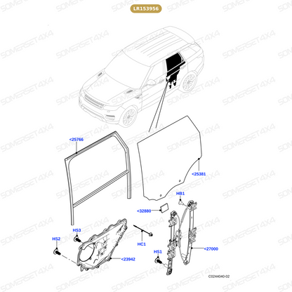 LR153956 LAND ROVER - REGULATOR AND MOTOR - WINDOW From ALLMAKES