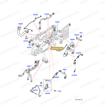 LR175177LR GENUINE LAND ROVER - HOSE - WATER