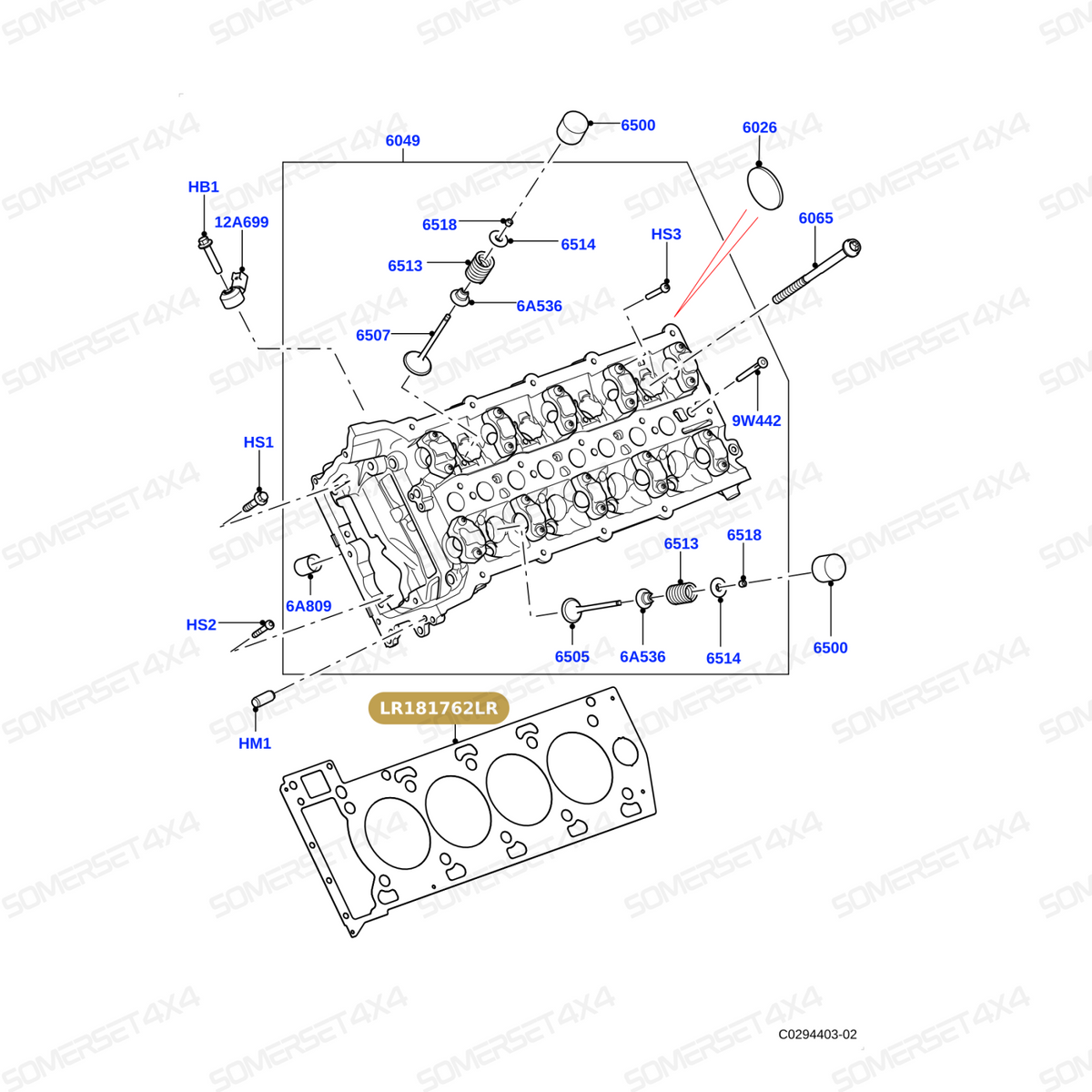 LR181762LR GENUINE LAND ROVER - GASKET-CYLHEAD