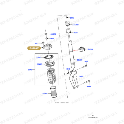 LR090635 LAND ROVER - MOUNTING - SHOCK ABSORBER From ALLMAKES