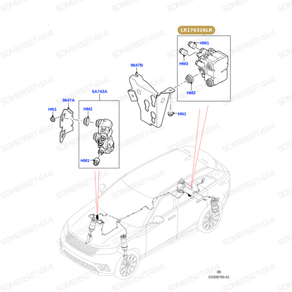 LR176326LR GENUINE LAND ROVER - VALVE - LEVELLING