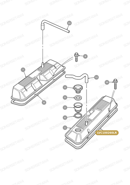LVC100260LR GENUINE LAND ROVER - GASKET - ENGINE COVER