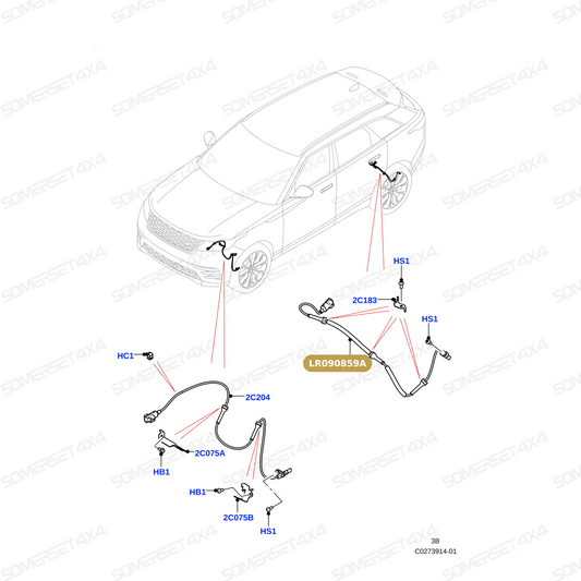 LR090859 LAND ROVER - SENSOR - ABS From AUTOTEC
