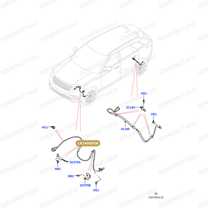 LR140695 LAND ROVER - SENSOR - ABS From ALLMAKES