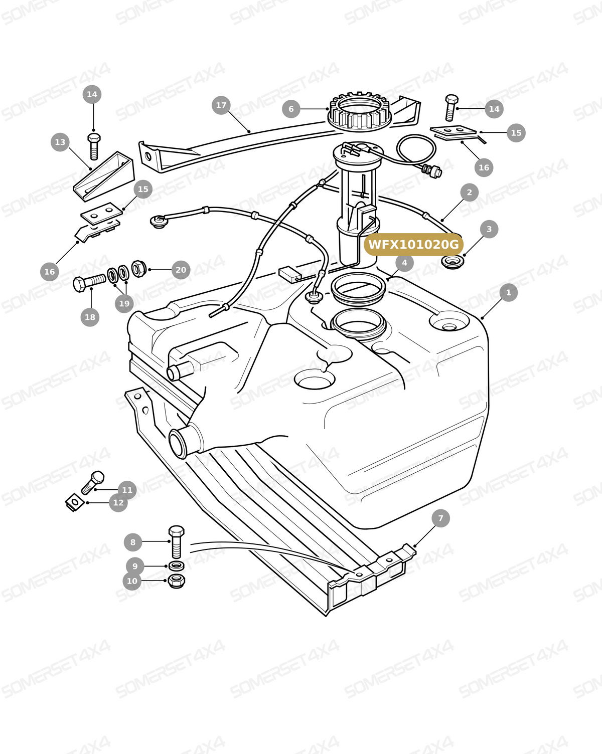 WFX101020G LAND ROVER - PUMP - FUEL From DELPHI