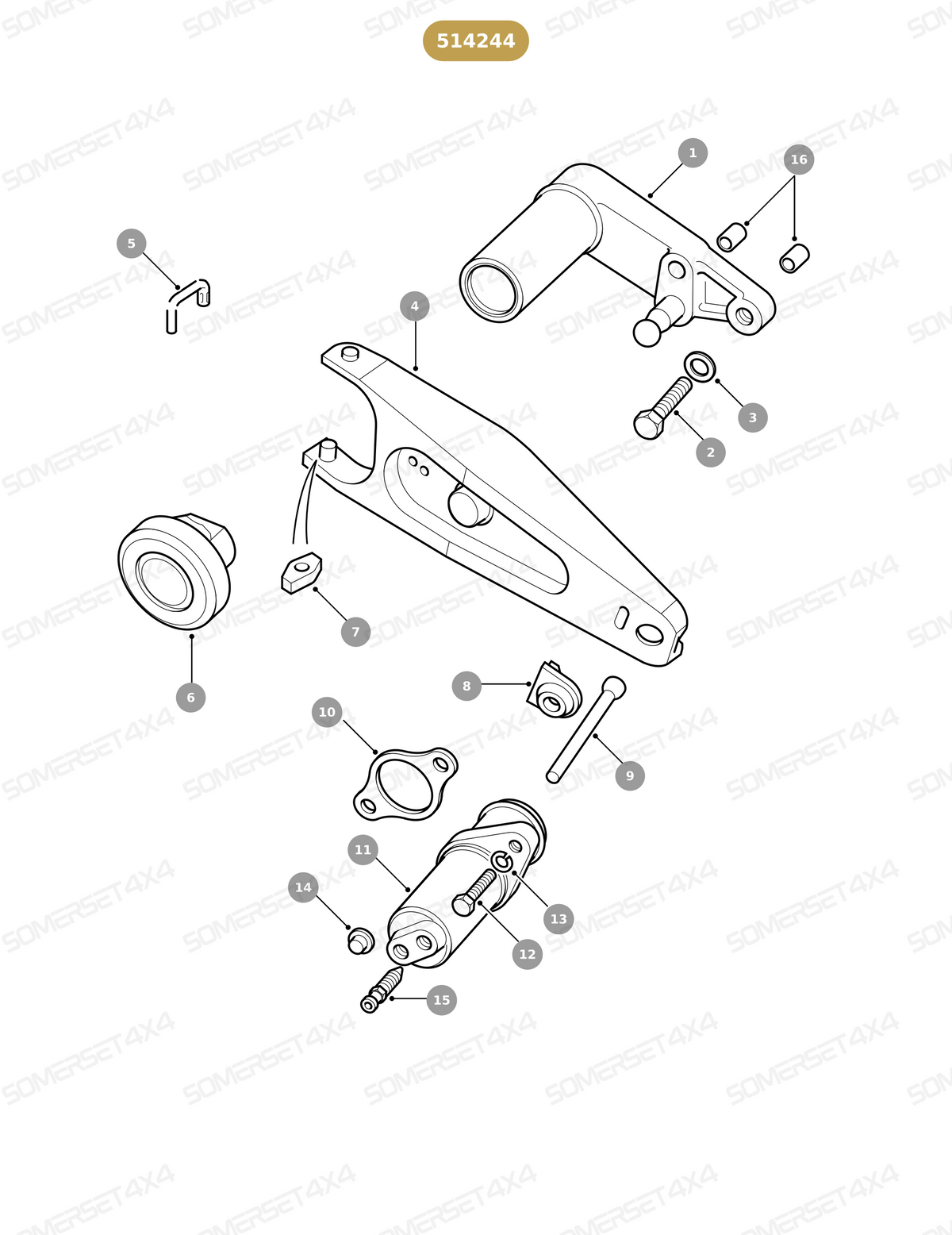 514244 LAND ROVER - SLAVE CYL REPAIR KIT From ALLMAKES