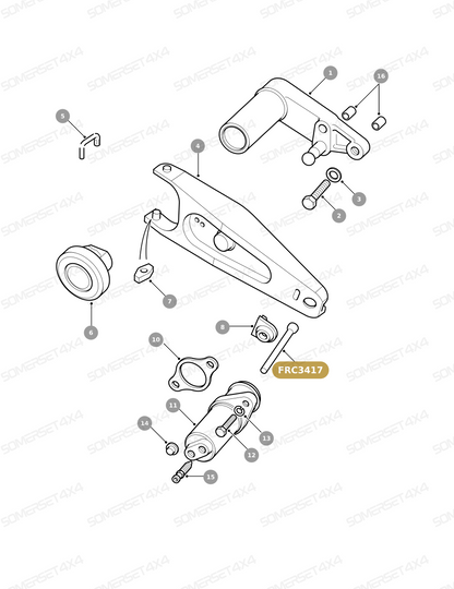 FRC3417 LAND ROVER - PUSH ROD - CLUTCH SLAVE CYLINDER - LT77 From PR2 ALLMAKES OE