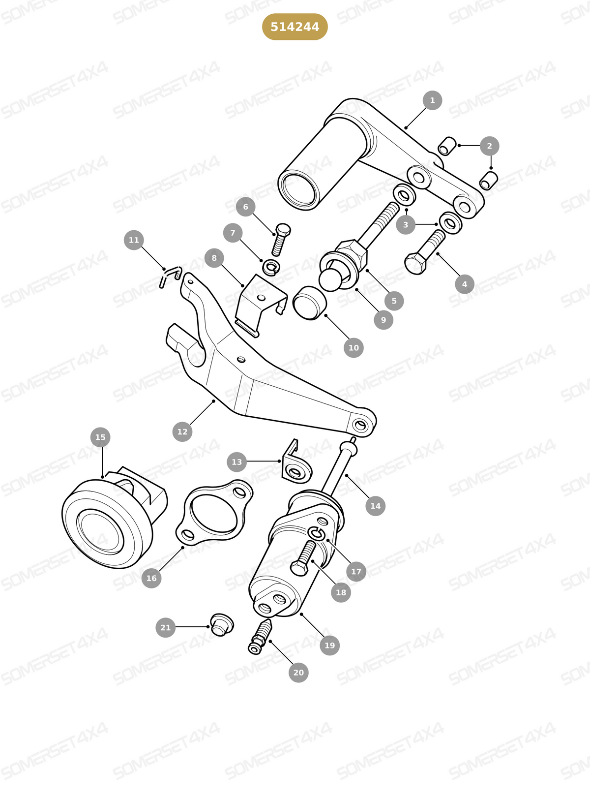 514244 LAND ROVER - SLAVE CYL REPAIR KIT From ALLMAKES