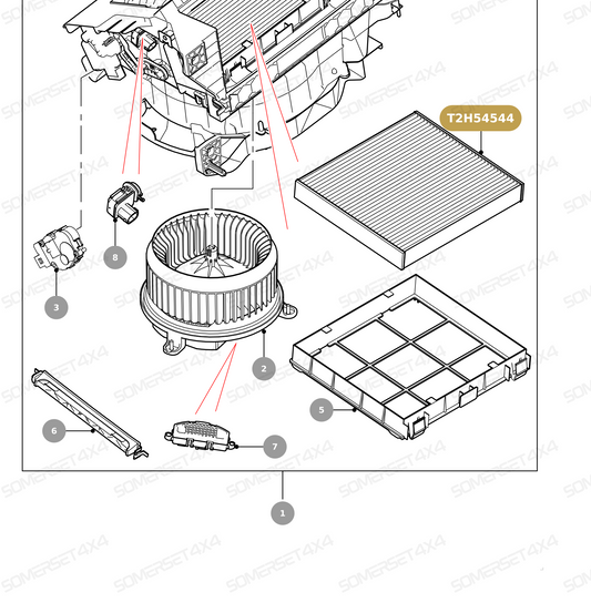 T2H54544 GENUINE JAGUAR - FILTER-PARTICLE