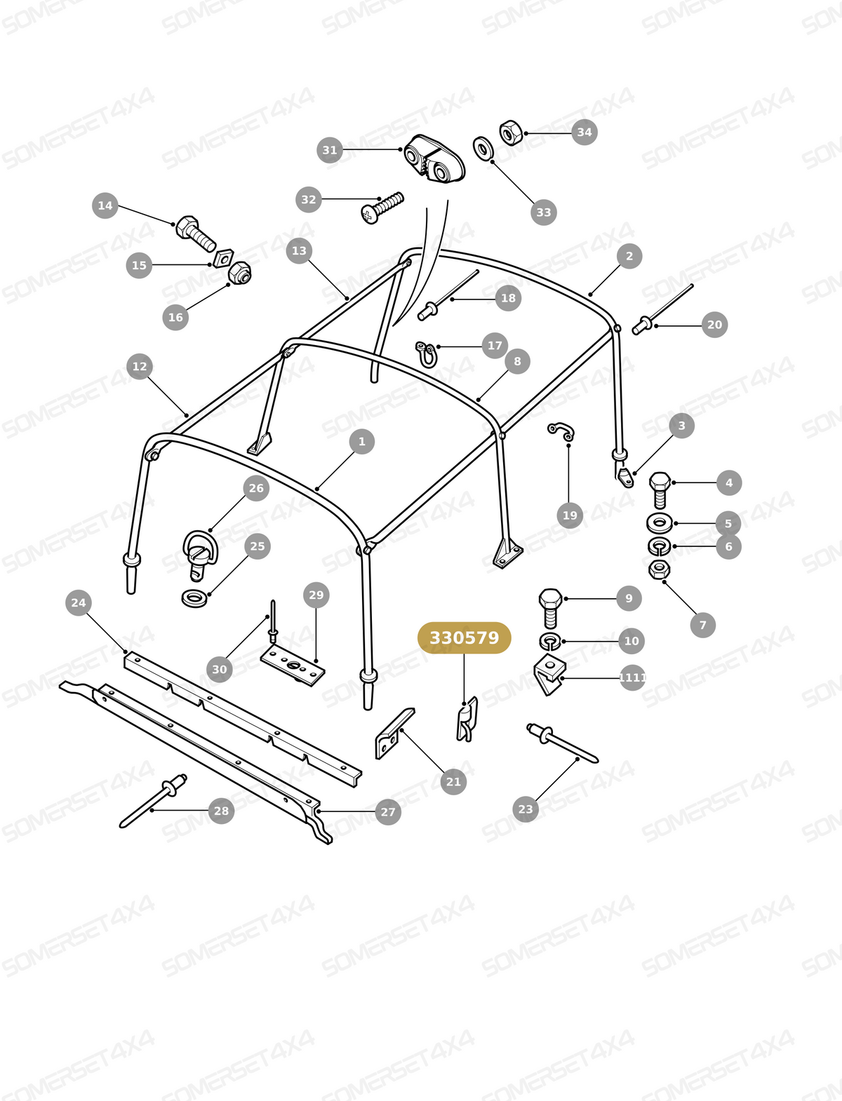 330579 LAND ROVER - FRONT HOOK From ALLMAKES
