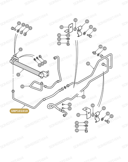 UBP101010 LAND ROVER - PIPE - OIL COOLER From ALLMAKES