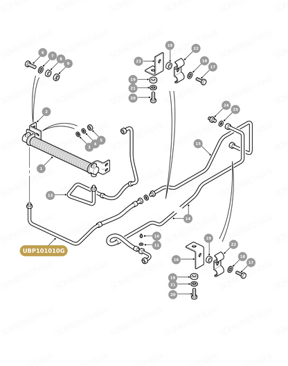 UBP101010G LAND ROVER - PIPE - OIL COOLER From PR2 ALLMAKES OE