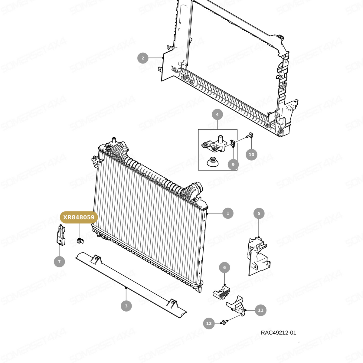 XR848059 GENUINE JAGUAR - NUT-U-SPRING