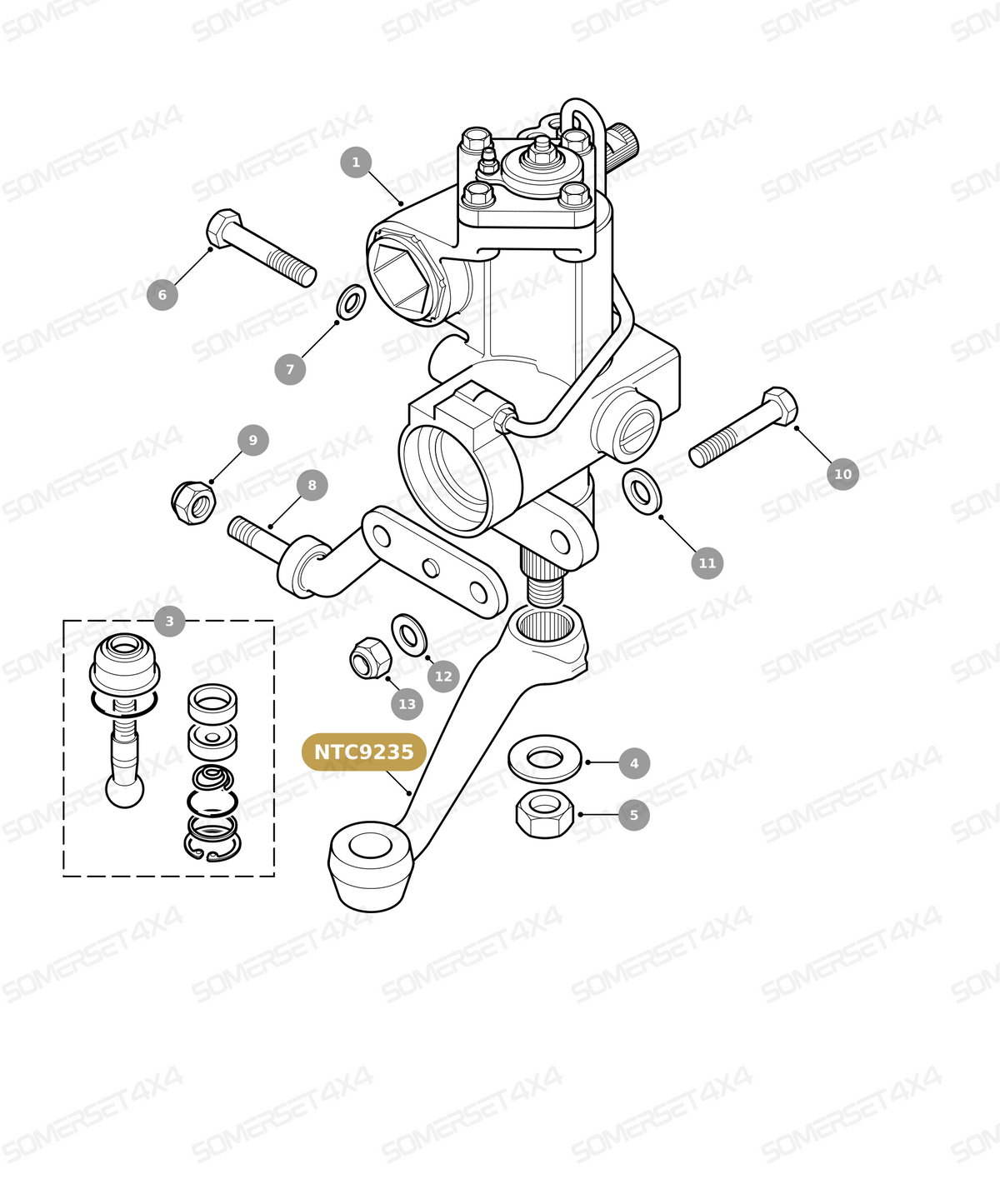 NTC9235 LAND ROVER - DROP ARM LHD From ALLMAKES