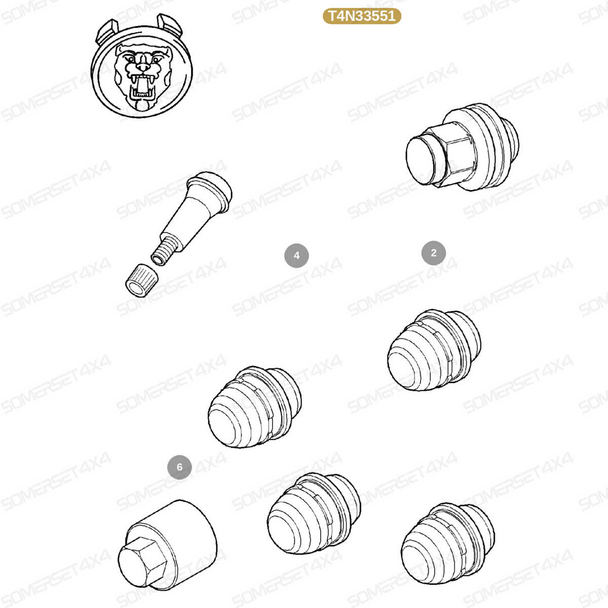 T4N33551 GENUINE JAGUAR - NUT