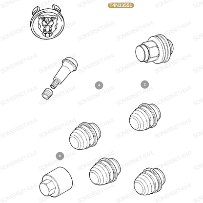 T4N33551 GENUINE JAGUAR - NUT
