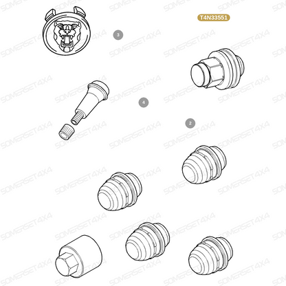 T4N33551 GENUINE JAGUAR - NUT