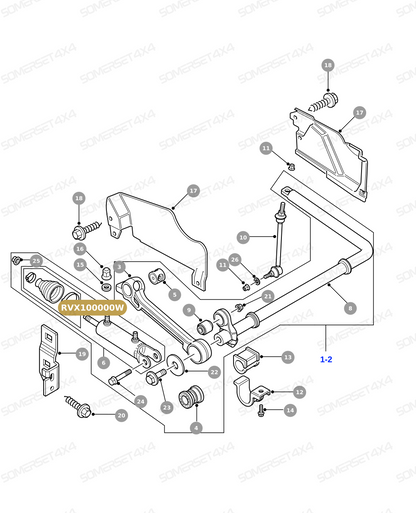 RVX100000W LAND ROVER - BOOT - KIT - ANTI ROLL BAR - WITH ACE - WITH AIR SUSPENSION From BWI