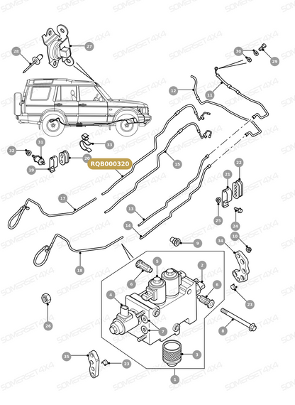 RQB000320 LAND ROVER - HIGH PRESSURE PIPE From PR2 ALLMAKES OE